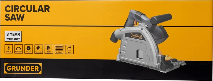 Циркулярна пила Grunder 1200 Вт 165 мм (CDJ160D) - зображення 4