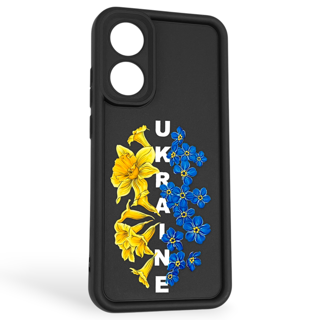 Чохол силіконовий Soft Touch з 3D принтом Україна для Oppo A78 4G чорний (Повний захист камери) - Фото 1 Чохол силіконовий Soft Touch з 3D принтом Україна для Oppo A78 4G чорний (Повний захист камери) - зображення 1
