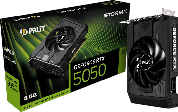 Видеокарта GeForce RTX 5050 8GB Palit StormX (NE65050019P1-GB2070F) - Фото 1 Видеокарта GeForce RTX 5050 8GB Palit StormX (NE65050019P1-GB2070F) - изображение 1