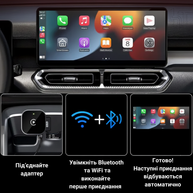 Беспроводной адаптер CarPlay / Android Auto 2 в 1 — Wireless USB Wi-Fi 5GHz Plug & Play - изображение 4