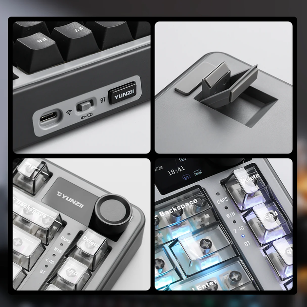 Клавіатура бездротова YUNZII B75 PRO MAX QMK/VIA Cocoa Cream V2