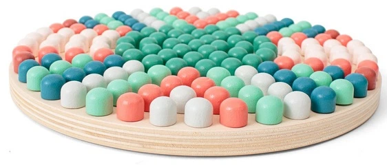 Układanka mozaika BS Toys z drewnianymi pinezkami grzybkami (8717775444879) - obraz 6