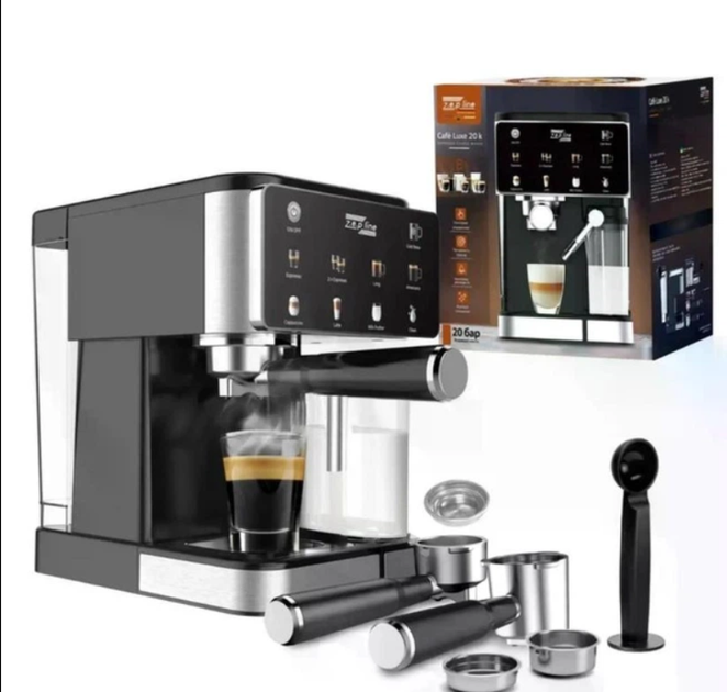 Кавомашина Zepline ZP-6806 (3000 Вт, 20 Bar, сенсорна, 8 напоїв, ріжкова/капсули/мелена кава, з капучинатором Резервуар 2 л) - Фото 6 Кавомашина Zepline ZP-6806 (3000 Вт, 20 Bar, сенсорна, 8 напоїв, ріжкова/капсули/мелена кава, з капучинатором Резервуар 2 л) - зображення 6