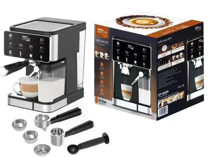 Кавомашина Zepline ZP-6806 (3000 Вт, 20 Bar, сенсорна, 8 напоїв, ріжкова/капсули/мелена кава, з капучинатором Резервуар 2 л) - Фото 10 Кавомашина Zepline ZP-6806 (3000 Вт, 20 Bar, сенсорна, 8 напоїв, ріжкова/капсули/мелена кава, з капучинатором Резервуар 2 л) - зображення 10