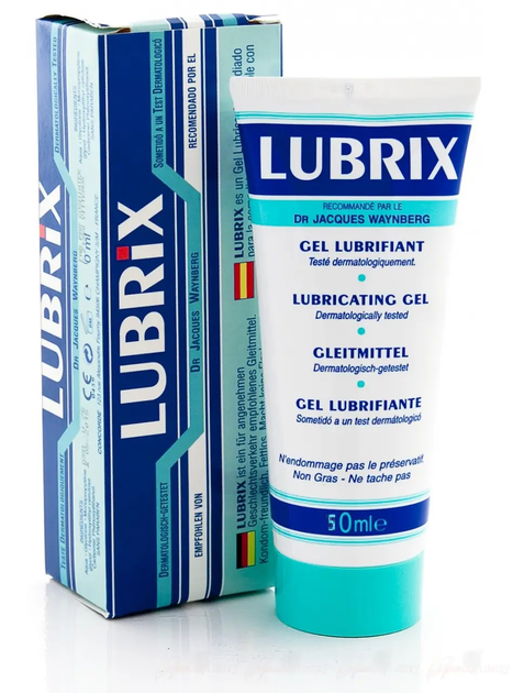 Інтимне мастило лубрикант для анального сексу Lubrix Gel 50 мл - Фото 1 Інтимне мастило лубрикант для анального сексу Lubrix Gel 50 мл - зображення 1