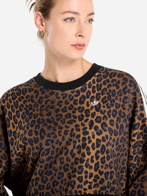 Свитшот женский Adidas Originals Leopard JW7303 M Коричневый