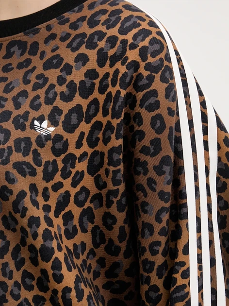 Свитшот женский Adidas Originals Leopard JW7303 M Коричневый