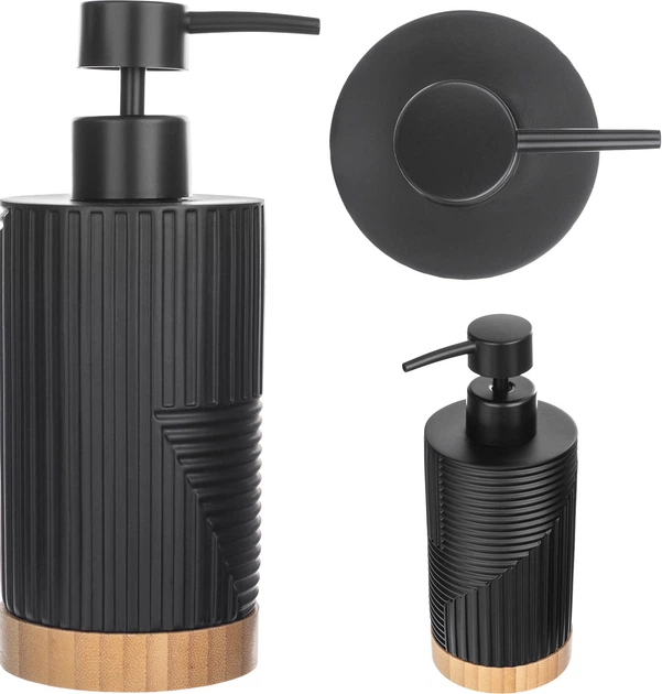 Дозатор для мила Kadax Lunel круглий Чорний (K10200) - зображення 4