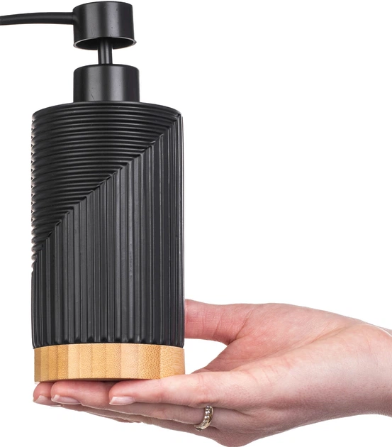 Дозатор для мила Kadax Lunel круглий Чорний (K10200) - зображення 8