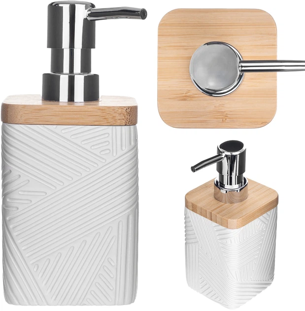 Дозатор для мила Kadax Lunel квадрартний Білий (K10201) - зображення 6