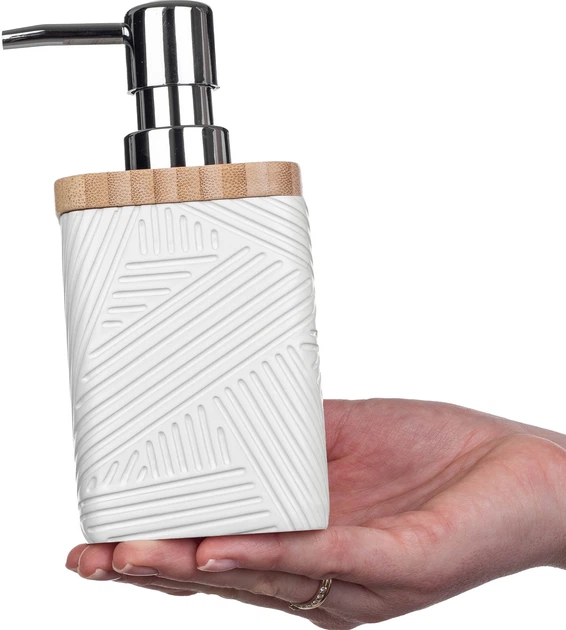 Дозатор для мила Kadax Lunel квадрартний Білий (K10201) - зображення 7