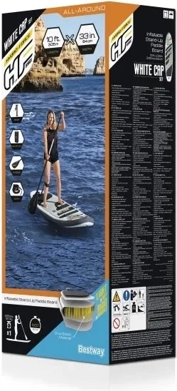 Deska SUP pompowana Bestway Hydro-Force 305x84x12 cm Biała 65342 (6942138977288) - obraz 7
