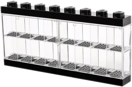 Бокс-стенд прозорий LEGO на 16 мініфігурок з чорними елементами (40660003) (955555915368847) - Уцінка - зображення 2