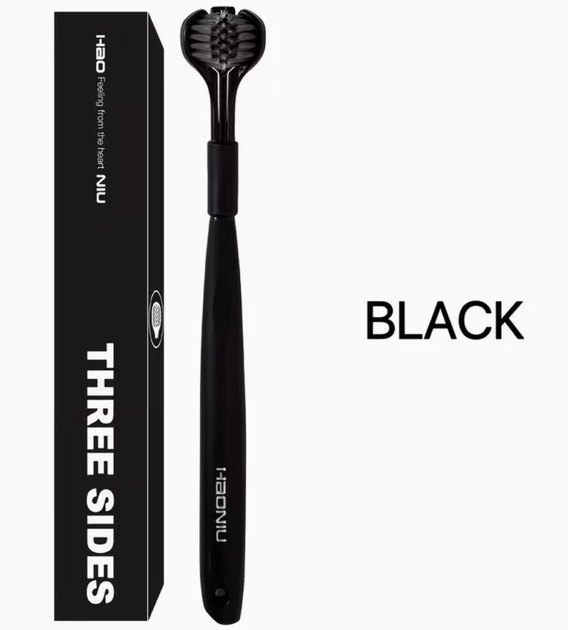 Тристороння зубна щітка для глибокого очищення 360° Toothbrush Soft Deep Clean Black - зображення 3