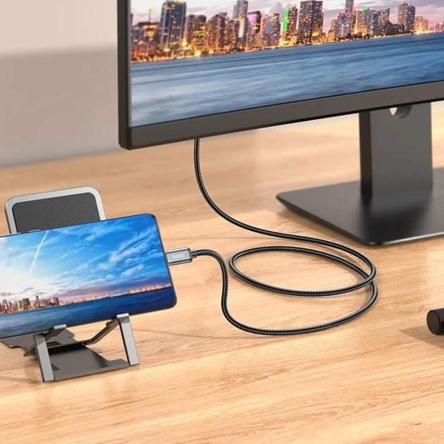 Кабель Hoco UA27 Type-C to HD TV 2m сірий - зображення 2