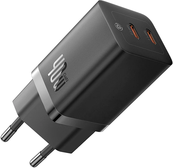 Мережевий зарядний пристрій Baseus GaN5 Pro Fast Charger 40W 2 x Type-C Black (CCGP180101) - зображення 3