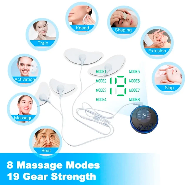 Микротоковый массажер V-shaped EMS для лица с лифтинг эффектом Черный - изображение 3