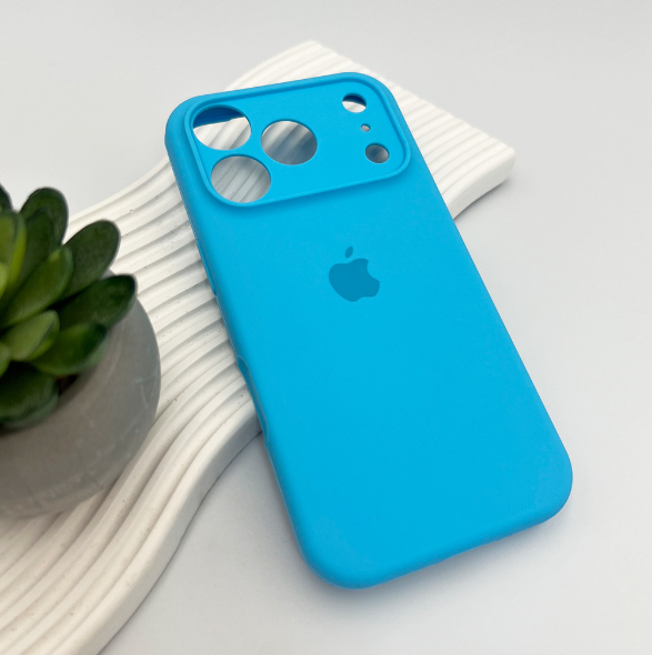 Защитный чехол-накладка Silicone Full Case AA Camera Protect для Apple iPhone 17 Pro Max Light Blue (FullAAi17PM-44) - изображение 3