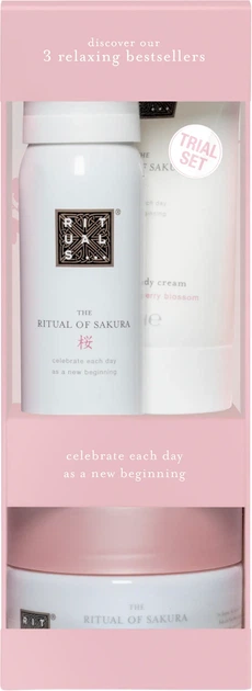 Zestaw Rituals The Ritual Of Sakura Trial Set Pianka pod prysznic 50 ml + Peeling do ciała 125 ml + Krem do ciała 70 ml (8719134185287 / 8719134205473 (955555914865801) - Outlet - obraz 2