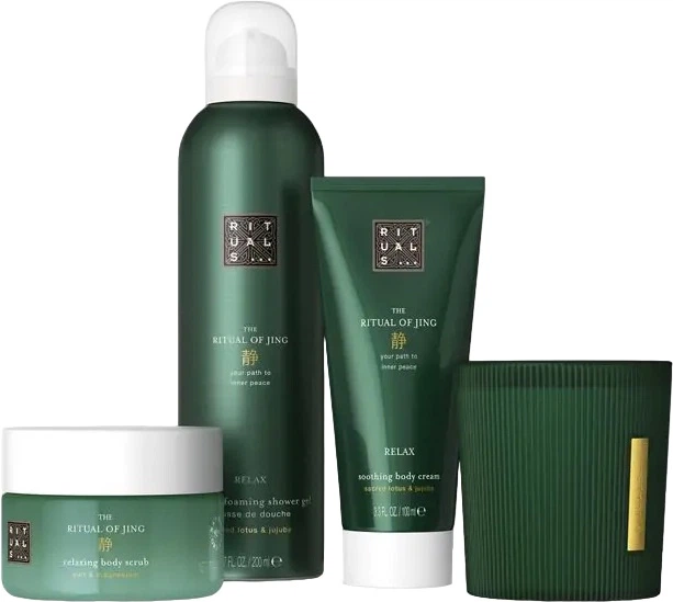Zestaw Rituals The Ritual Of Jing Krem do ciała 100 ml + Peeling do ciała 125 ml + Żel pod prysznic 200 ml + Świeca zapachowa 140 g (8719134184518) (955555914602493) - Outlet - obraz 2