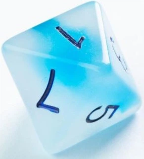 Zestaw kostek do gry Gamegenic Glow Icy crumbs (4251715405352) - obraz 6