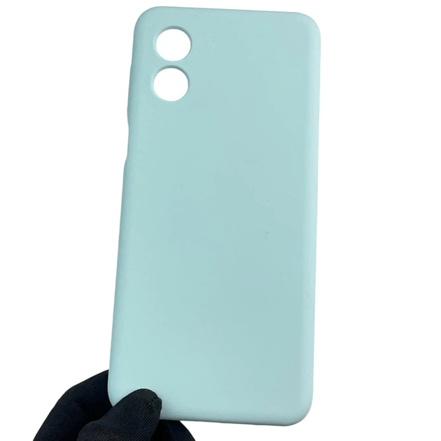 Чехол для Motorola Moto E13 (PAXT0034) силиконовый с микрофиброй нескользящий голубой - изображение 8