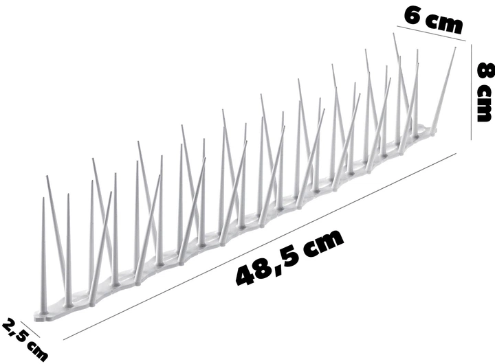 Шипи для відлякування птахів Kadax Dierre 50 шт Білі (K10042) - зображення 4