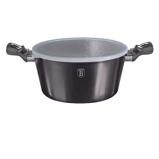 Кастрюля с крышкой Berlinger Haus Metallic Line Carbon Pro Edition 30 см 8 л антипригарное покрытие (BH-6924) - Фото 4 Кастрюля с крышкой Berlinger Haus Metallic Line Carbon Pro Edition 30 см 8 л антипригарное покрытие (BH-6924) - изображение 4