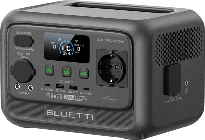 Зарядна станція Bluetti Elite 30 V2 / 600 Вт / 288 Вт⋅год / LiFePO4 - изображение 6