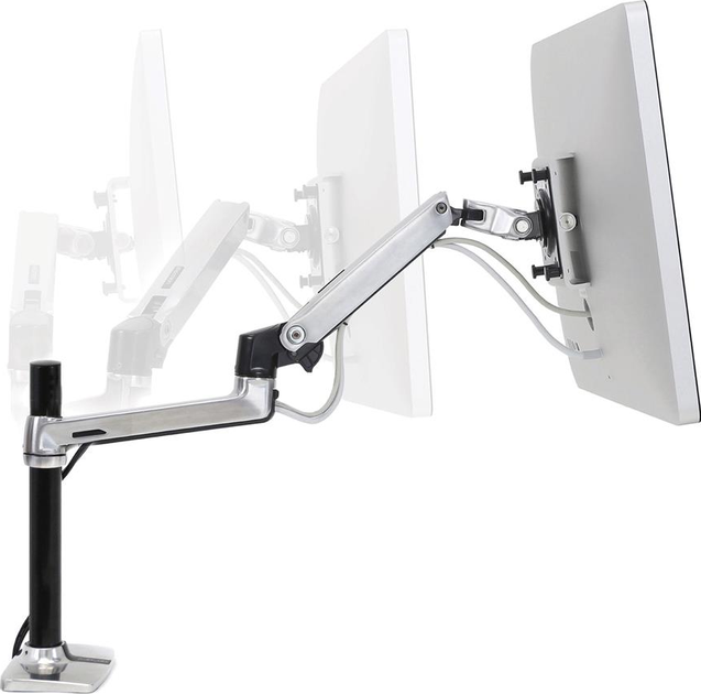Uchwyt biurkowy do monitora Ergotron LX Desk Monitor Arm Tall Pole (45-295-026) - obraz 3