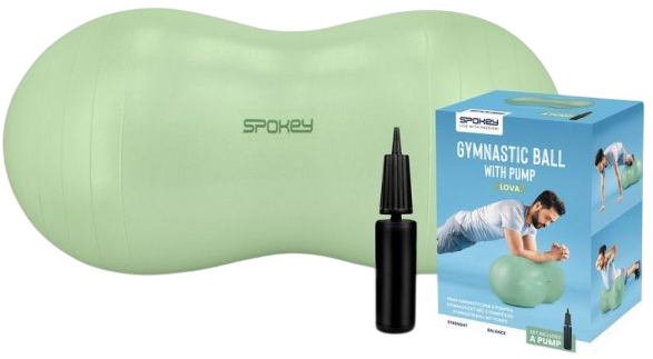 Piłka gimnastyczna Spokey Lova z pompką Zielona (5905339415318) - obraz 3