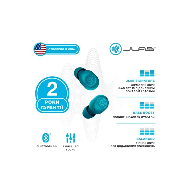 Навушники Jlab JBuds Mini Aqua Teal (IEUEBJBMINIRAQUA124) - зображення 3