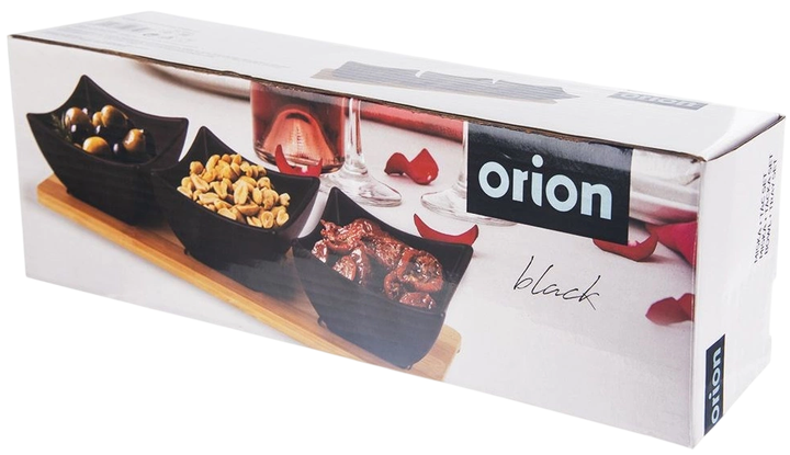 Miseczki na przekąski Orion porcelanowe Black 4 elementy (8592381186593) - obraz 3
