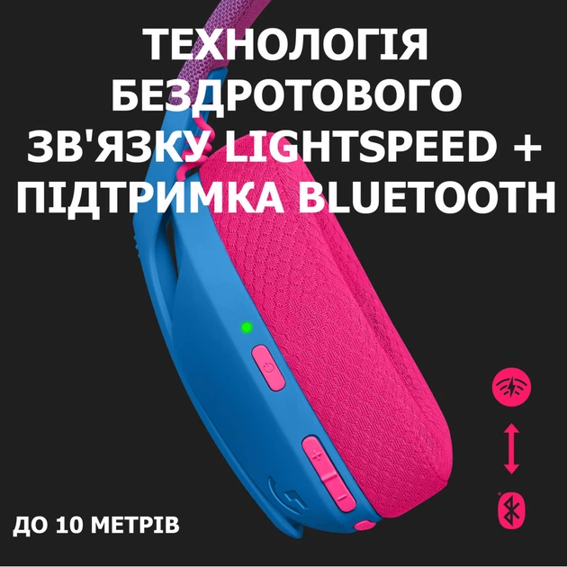 Навушники Logitech G435 Lightspeed Wireless Gaming Headset Blue (981-001062) - Фото 3 Навушники Logitech G435 Lightspeed Wireless Gaming Headset Blue (981-001062) - зображення 3