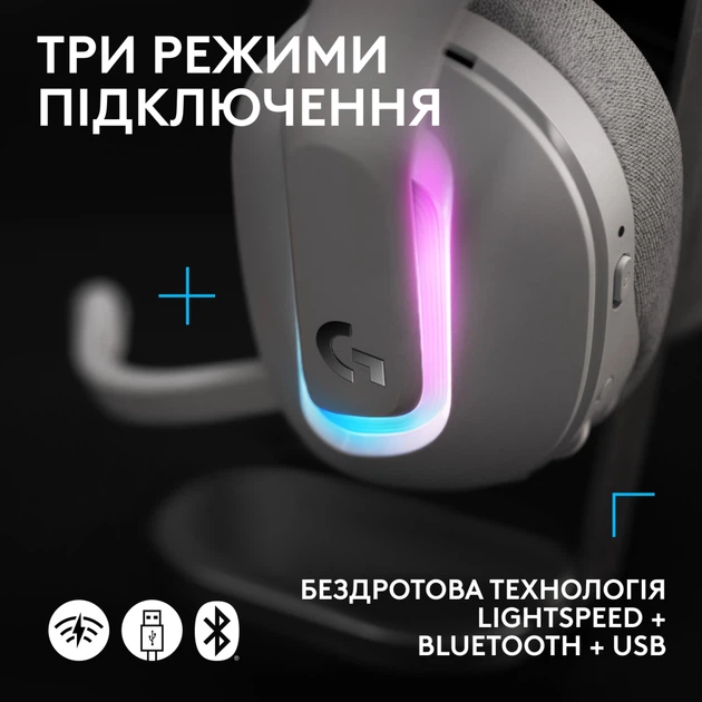 Наушники Logitech G522 Lightspeed Wireless Gaming Headset White (981-001550) - Фото 7 Наушники Logitech G522 Lightspeed Wireless Gaming Headset White (981-001550) - изображение 7