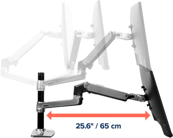 Uchwyt biurkowy do monitora Ergotron LX Dual Stacking Arm (45-248-026) - obraz 5