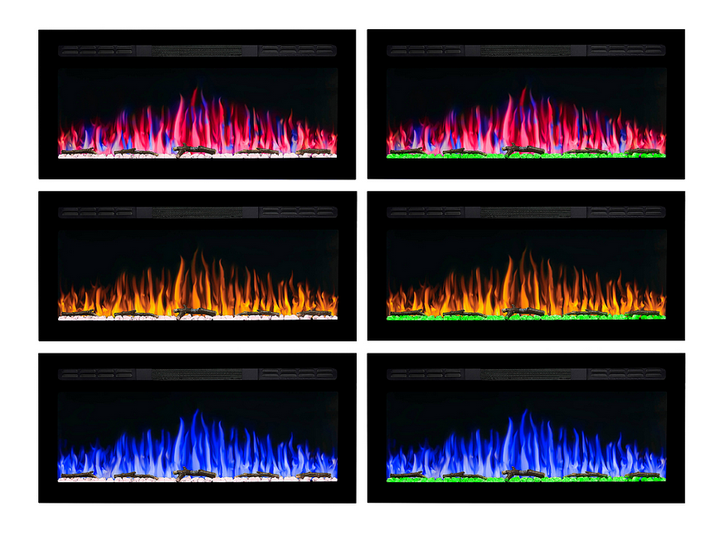 Электрический камин для дачи с эффектом реального огня черный декоративный электрокамин искусственный обогреватель визуальное пламя - изображение 6