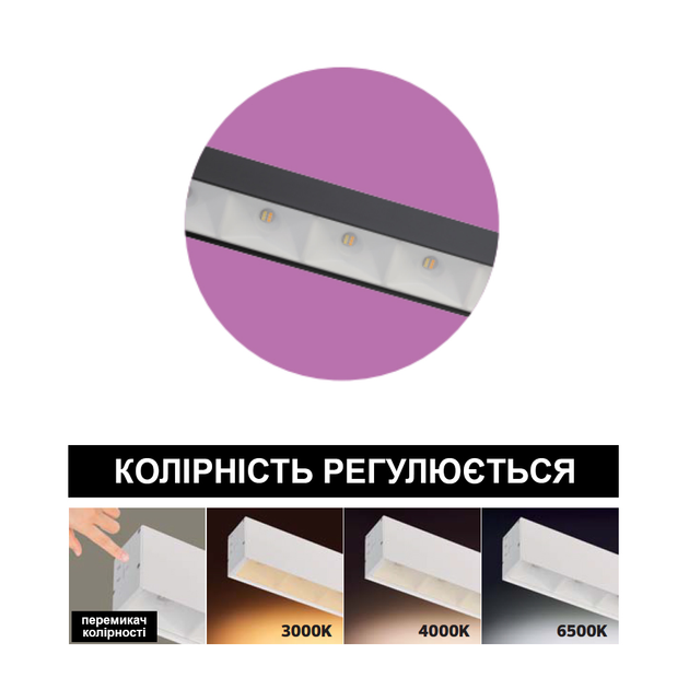 Светодиодная люстра DESTINY 3CCT-40 40W черная - изображение 2