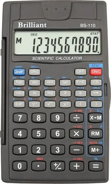 Калькулятор инженерный Drilliant DS-110 8+2 разрядов 56 функций черный - изображение 2