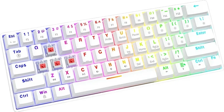 Клавіатура дротова Savio Whiteout X2 Outemu Red USB White (SAVGK-WHITEOUT X2 RED) - зображення 3