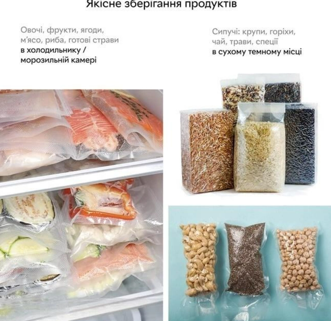 Вакуумные пакеты для вакууматора 20х500 см в рулоне пищевые для хранения еды продуктов - изображение 5