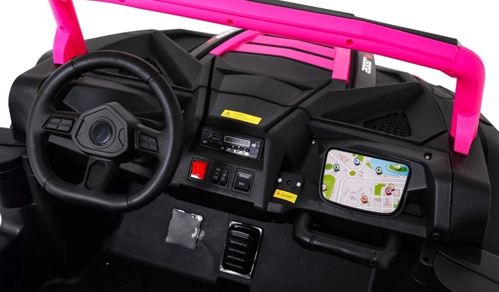 Samochód elektryczny dla dzieci Buggy ATV Racing 2-osobowy Różowy (5903864951318) - obraz 5