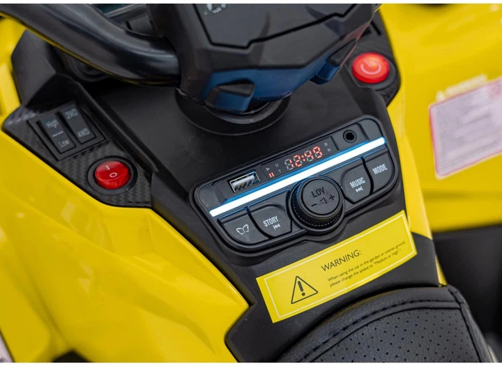 Samochód elektryczny dla dzieci Quad Can Am Outlander ATV 1-osobowy Żółty (5903864982725) - obraz 3