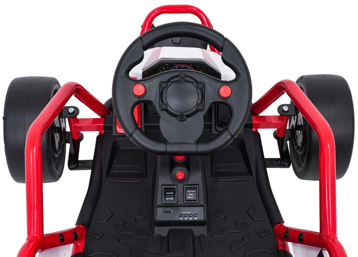 Samochód elektryczny dla dzieci Gokart Tornado z Funkcją Driftu 1-osobowy Czerwony (5903864977592) - obraz 5