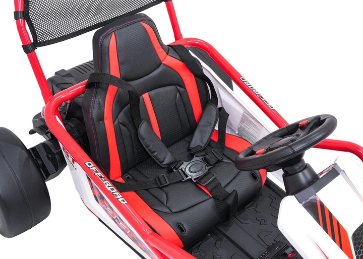 Samochód elektryczny dla dzieci Gokart Tornado z Funkcją Driftu 1-osobowy Czerwony (5903864977592) - obraz 6