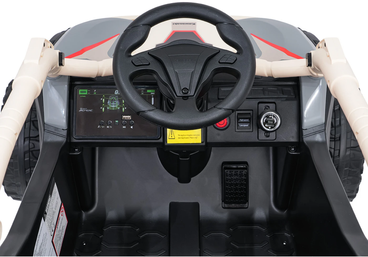 Samochód elektryczny dla dzieci Buggy Kawasaki TERYX KRX1000 1-osobowy Beżowy (5903864979367) - obraz 4