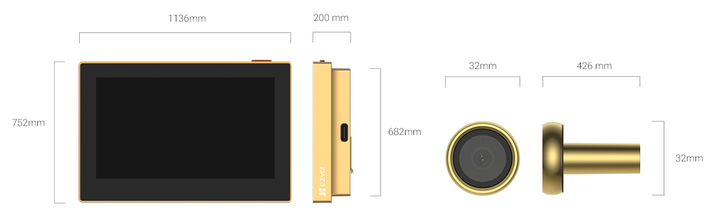 Відеодомофон Ezviz HP2 CS-HP2 (2MP) Golden (6941545634432) - зображення 5