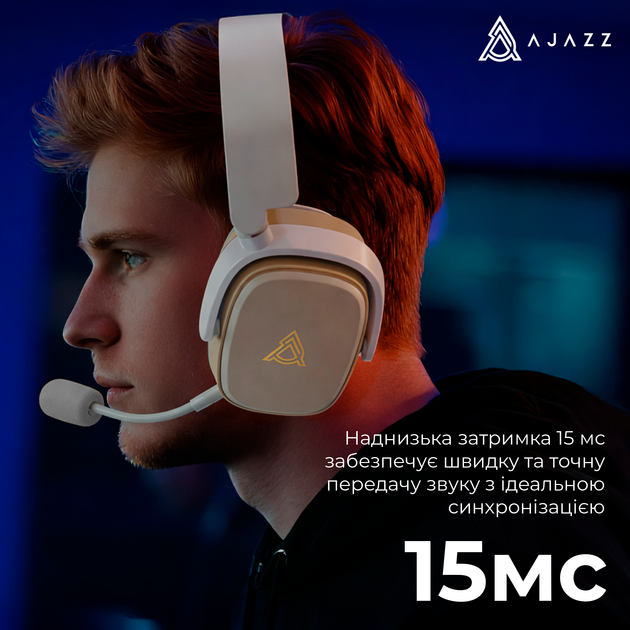 Навушники Ajazz AHM09 MAX Gray White (AHM09-MAX-GW) - Фото 11 Навушники Ajazz AHM09 MAX Gray White (AHM09-MAX-GW) - зображення 11