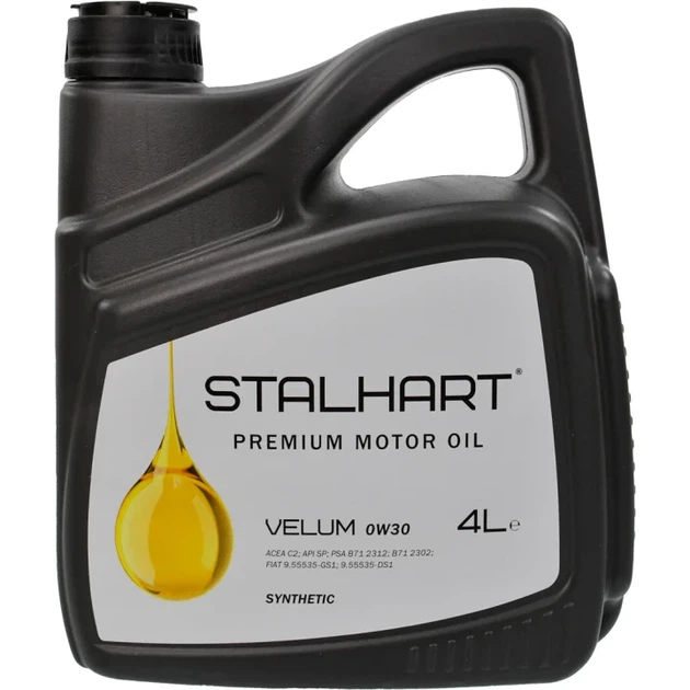 Олива моторна Stalhart Velum 0W-30 (4л.) - Фото 1 Олива моторна Stalhart Velum 0W-30 (4л.) - зображення 1