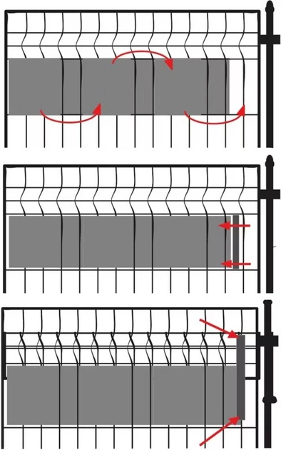 Taśma ogrodzeniowa Springos FN0008 PVC 35m x 19 cm 450 g/m2 - obraz 6